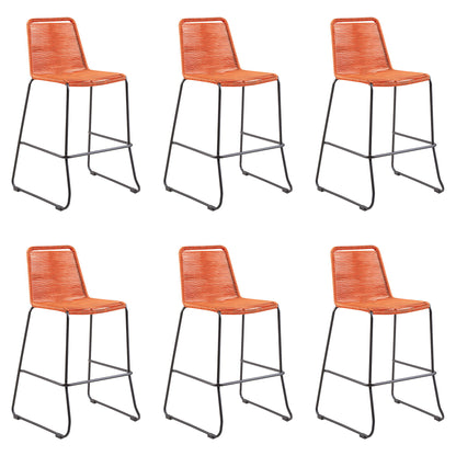 Shasta - 30" Outdoor Metal And Rope Stackable Barstool