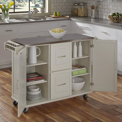 Blanche - Kitchen Cart - Steel Top