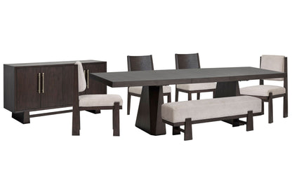 Tauren - 7 Piece Extendable Double Pedestal Dining Table Set
