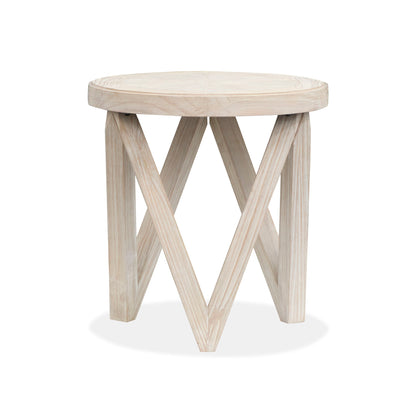 Bostwick - Round End Table - Coconut Cream