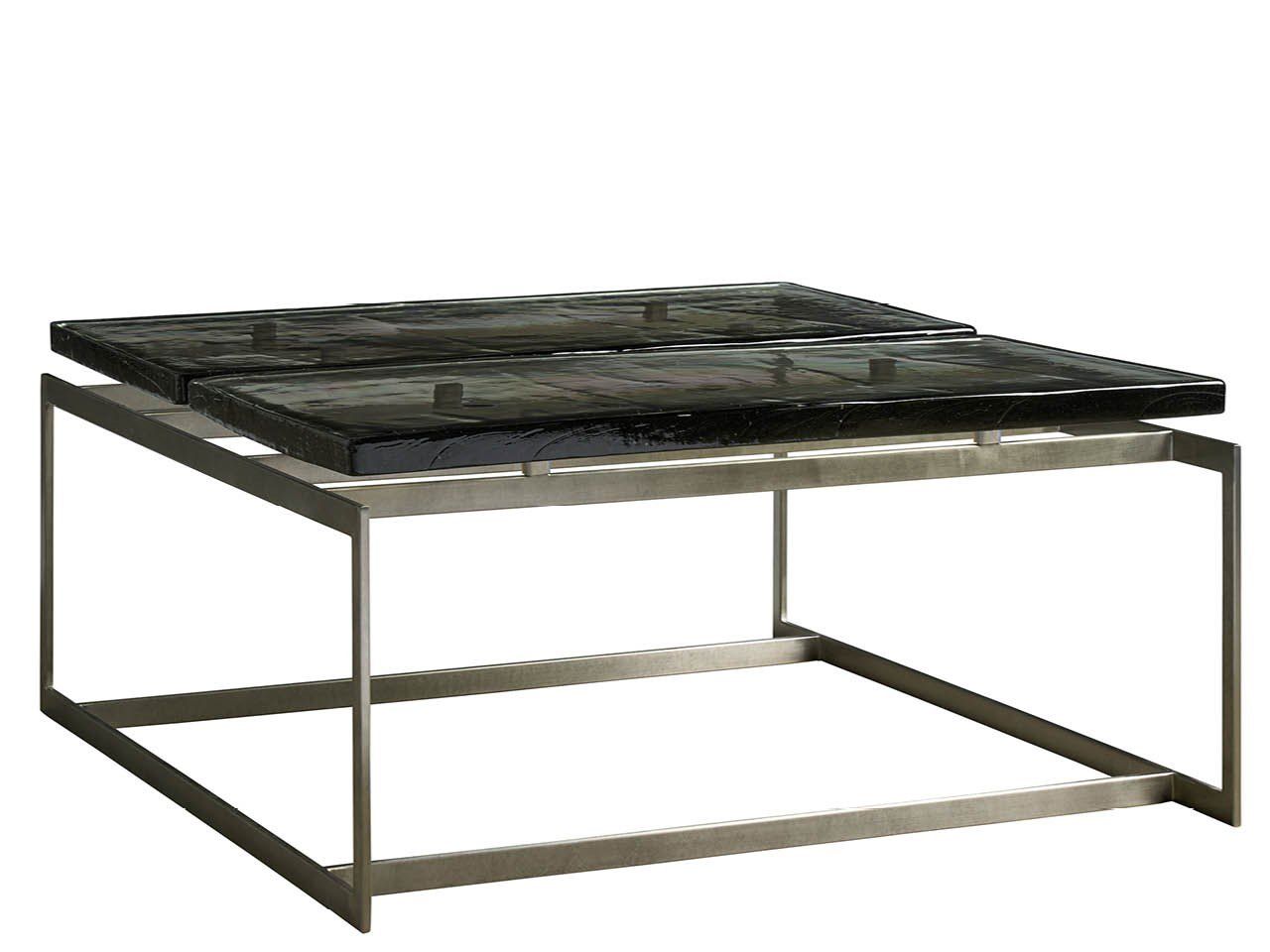 Avaline - Jordan Cocktail Table - Pearl Silver / Black