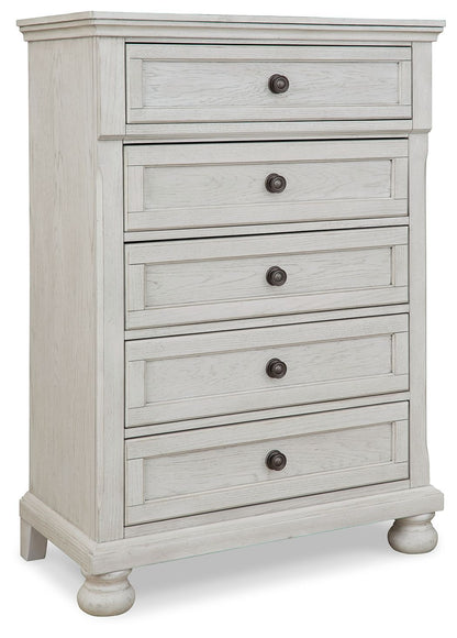 Robbinsdale - Five Drawer Chest - Youth - Antique White