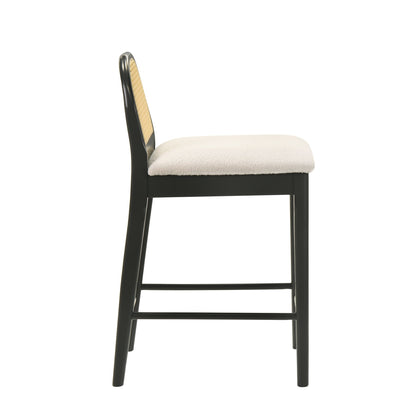 Lucio - Modern Farmhouse Wood Counter Height Kitchen Bar Stool