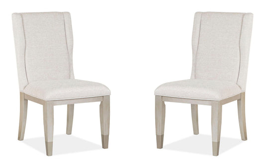 Lenox - Upholstered Host Side Chair (Set of 2) - Warm Silver