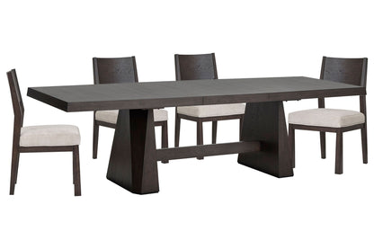 Tauren - 5 Piece Extendable Double Pedestal Dining Table Set