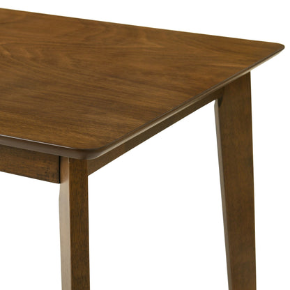 Gina - Modern Wood 47" Flared Base Dining Table, Seats 4 - Walnut