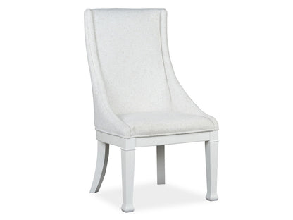 Kingston - Upholstered Host Chair (Set of 2) - Whisper White And Cerused Nutmeg