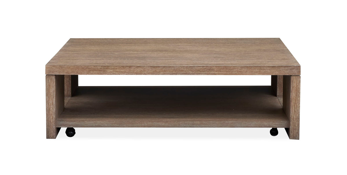 Conway - Square Cocktail Table With Casters - Spiced Brown