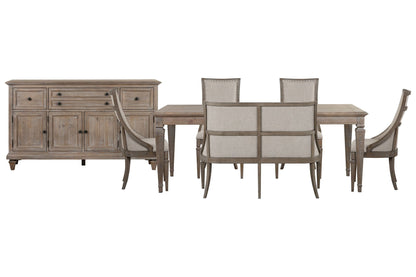 Lancaster - 7 Piece Extendable Rectangular Dining Table Set
