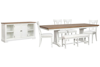 Kingston - Extendable Trestle Dining Table Set