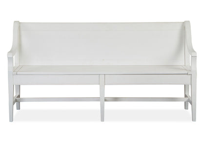 Heron Cove - Bench With Back - Chalk White