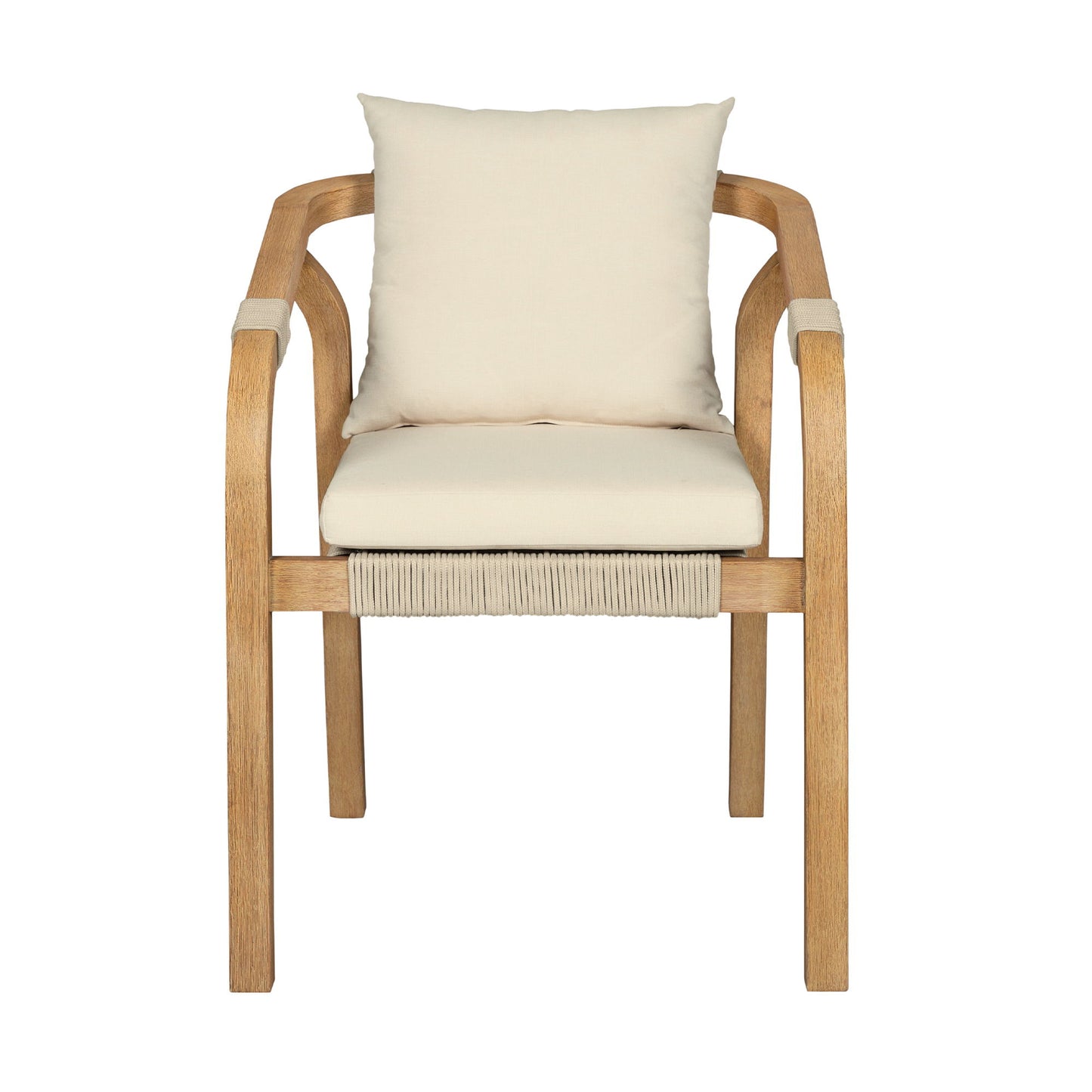 Cypress - Outdoor Patio Dining Chair (Set of 2) - Blonde Eucalyptus / Ivory