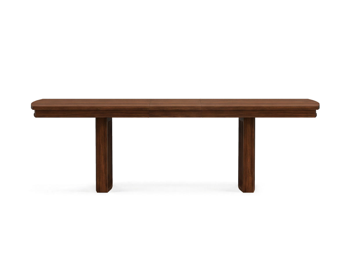 Reena - Extendable Trestle Dining Table - Rich Brown