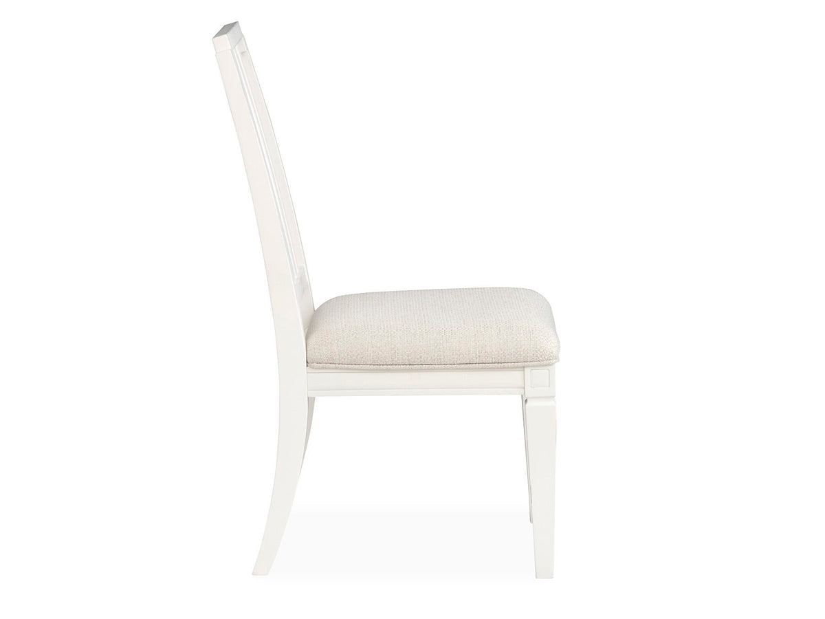 Willowbrook - Upholstered Side Chair With Wood Slat Back (Set of 2) - Egg Shell White