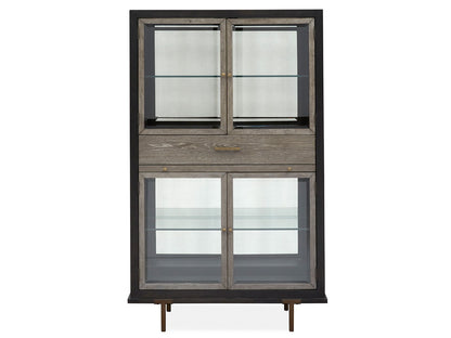 Ryker - Display Cabinet - Nocturn Black And Coventry Gray