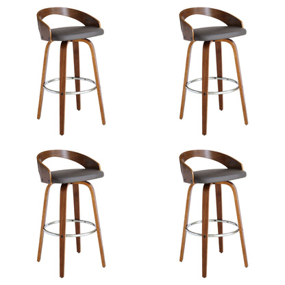 Sonia - 30" Bar Height Swivel Bar Stool - Walnut Wood