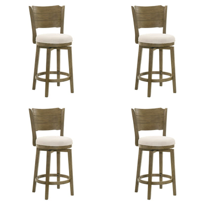 Winsley - Coastal Modern Swivel Wood Counter Height Kitchen Bar Stool