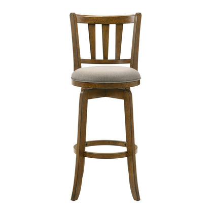 Wren - Modern Farmhouse Swivel Wood Bar Height Kitchen Bar Stool