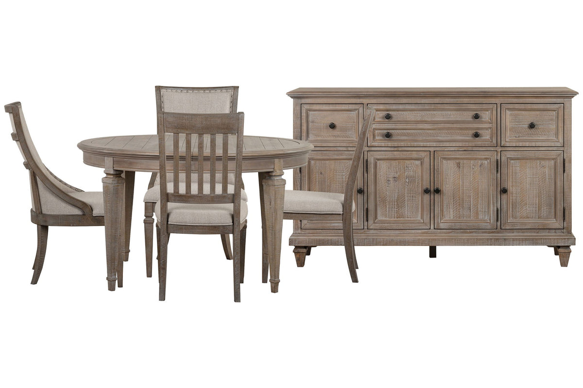 Lancaster - Extendable Round Dining Table Set