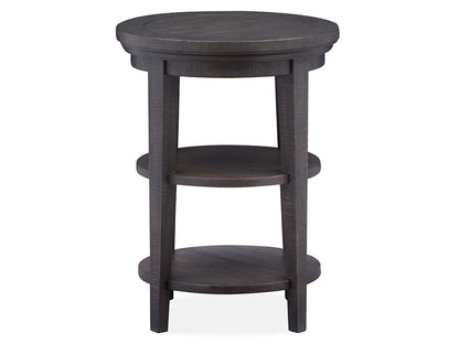 Westley Falls - Round Accent End Table - Graphite