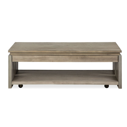 Conrad - Rectangular Lift Top Storage Cocktail Table With Casters - Stone Harbor Gray