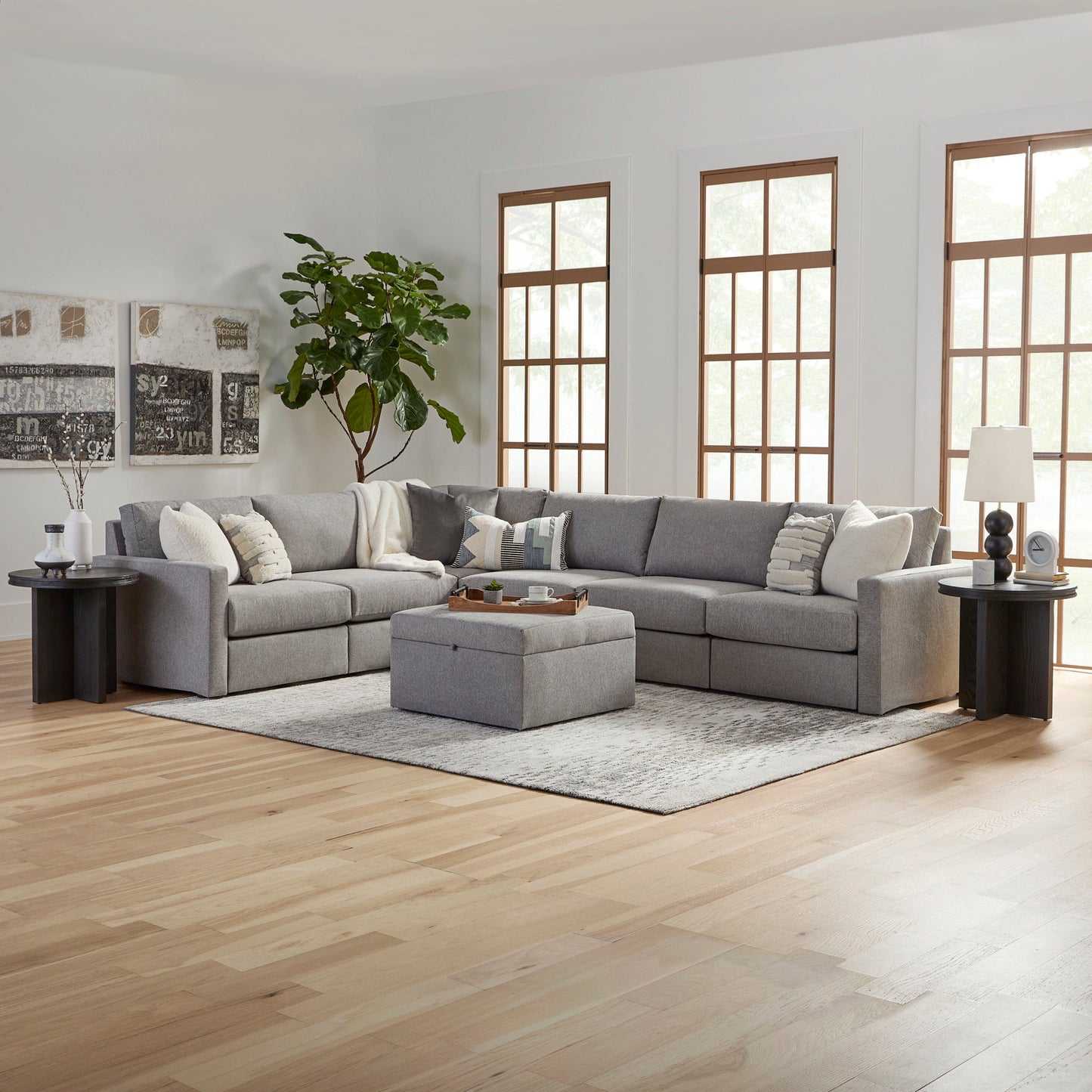 Flex - Sectional with Standard Arm and Storage Ottoman