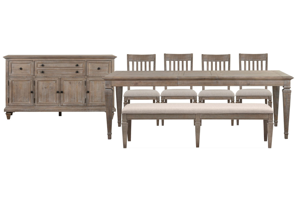 Lancaster - 7 Piece Extendable Rectangular Dining Table Set