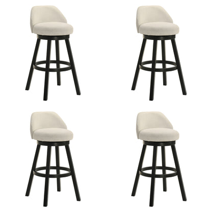 Erika - Modern Transitional Swivel Wood Bar Height Kitchen Bar Stool