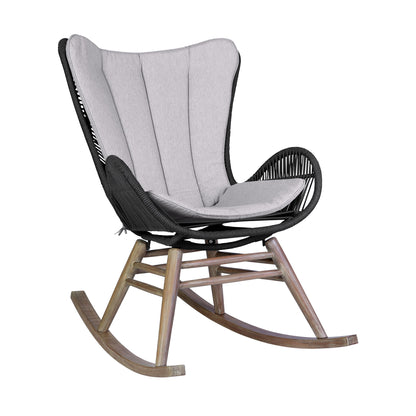 Mateo - Outdoor Patio Rocking Chair - Light Eucalyptus / Charcoal