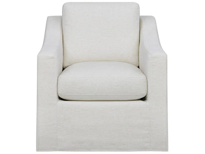 Augustine - Slipcover Swivel Glider - White