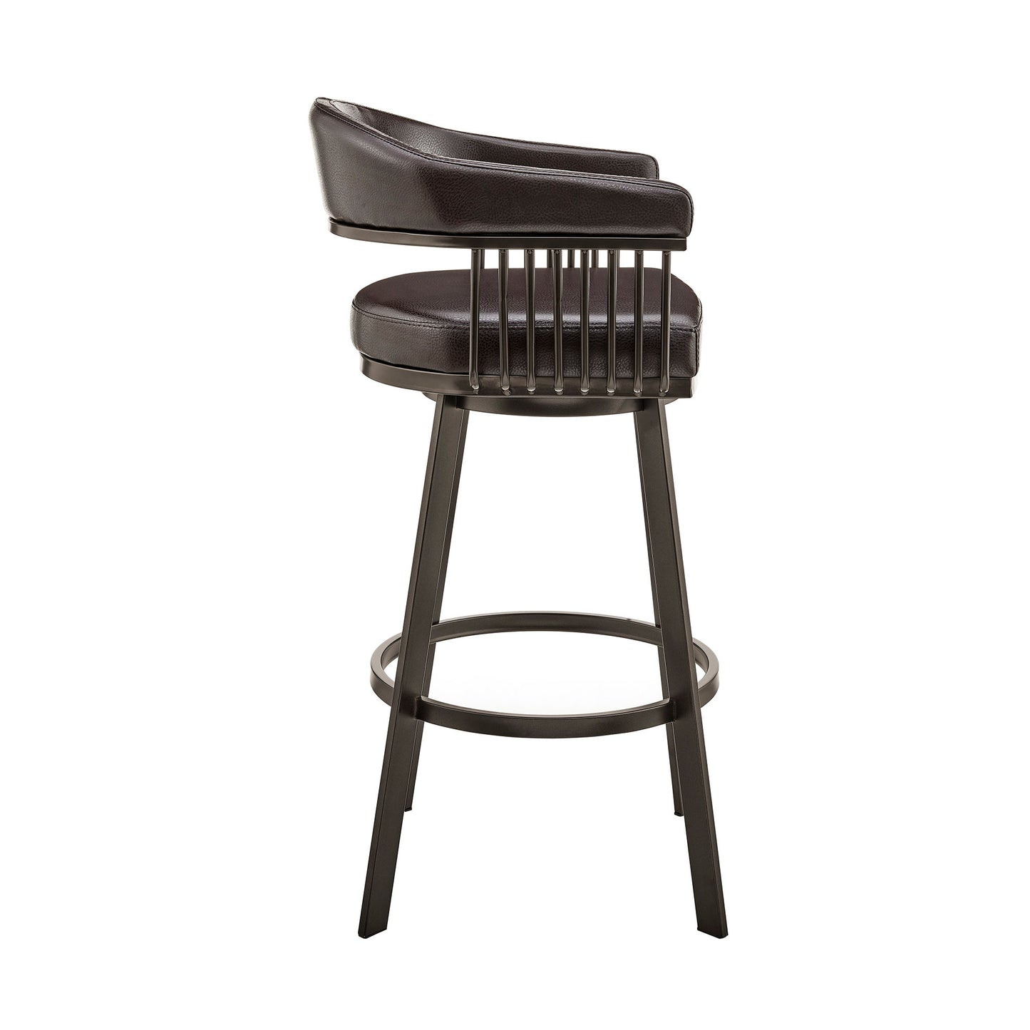 Bronson - Swivel Bar Stool - Java Brown Finish