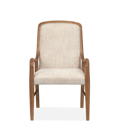 Woodward - Wood Slat Back Arm Chair (Set of 2) - Dark Clove / White