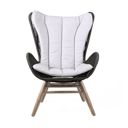 King - Indoor / Outdoor Lounge Chair And Cushion - Light Eucalyptus / Truffle