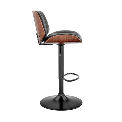 Brock - Adjustable Bar Stool With Black Base