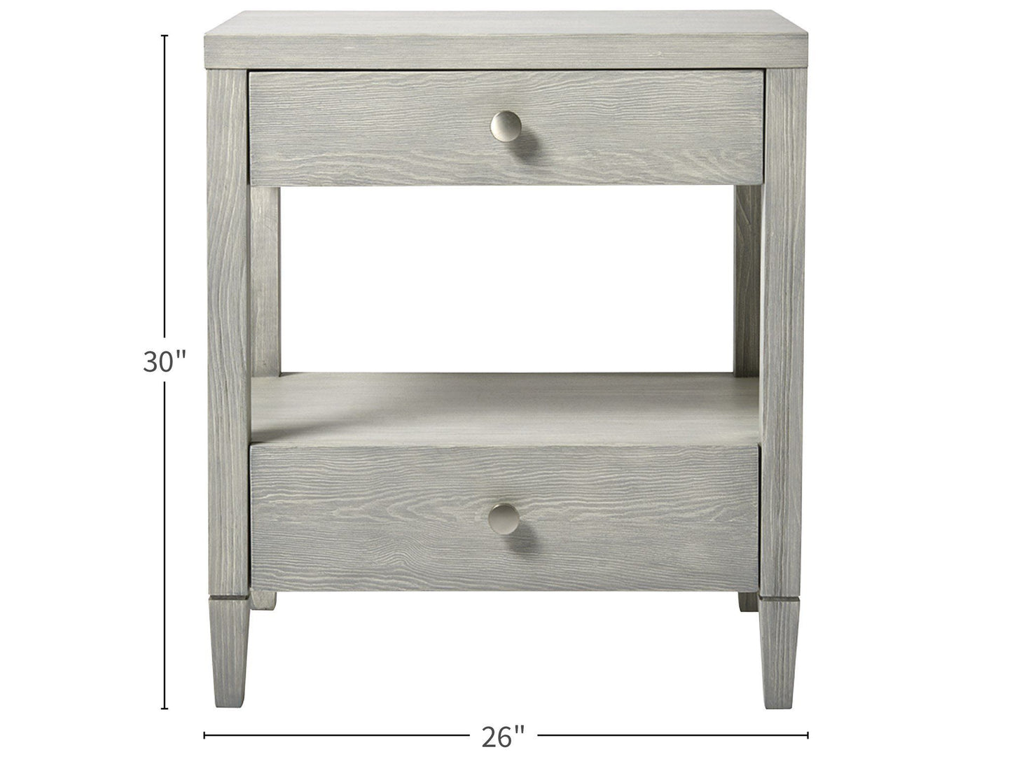 Escape - Bedside Table - Pearl Silver