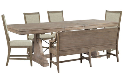 Paxton Place - Extendable Trestle Dining Table Set