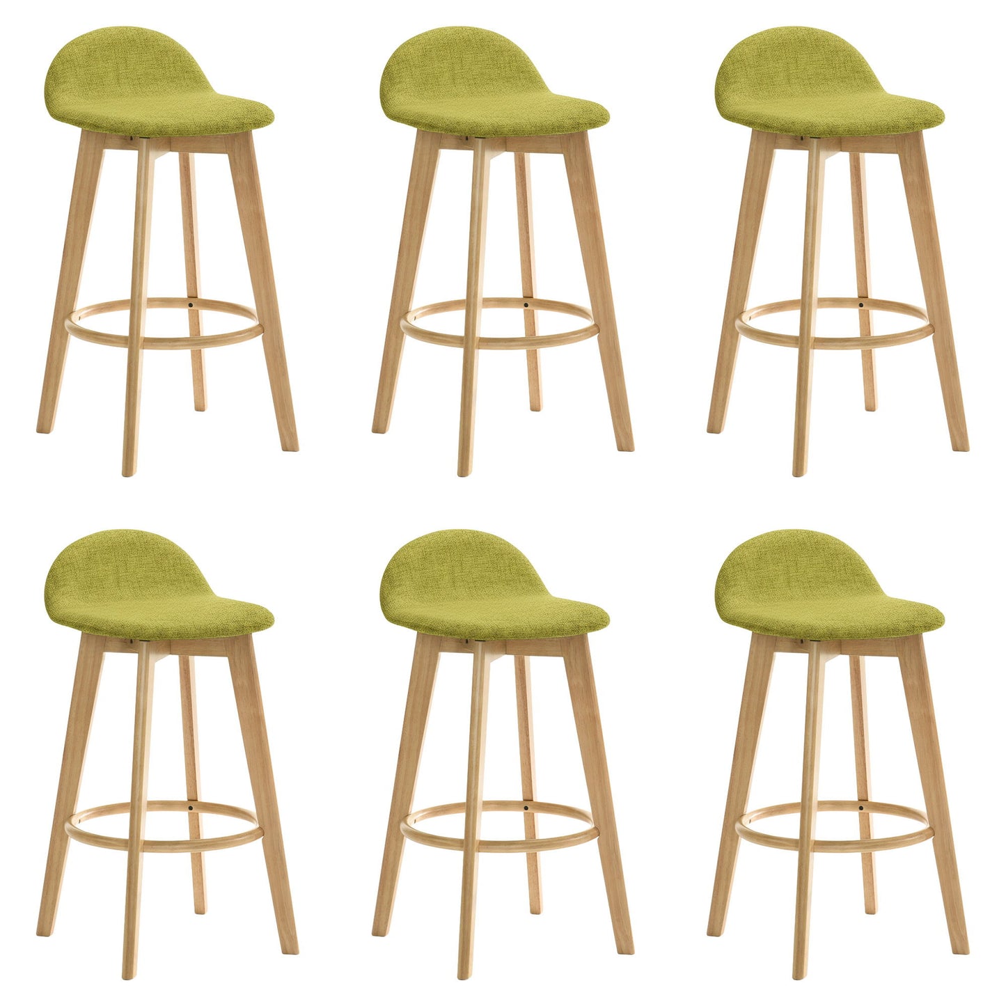 Vera - Upholstered Wood Counter Height Barstool