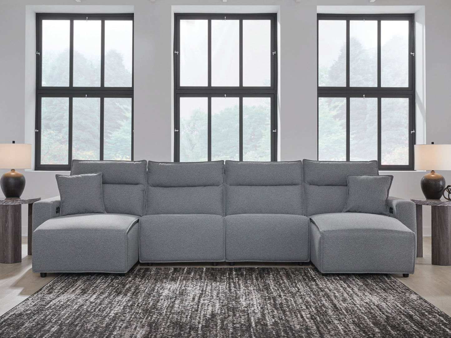 Modmax II - Reclining Sectional - Salt And Pepper