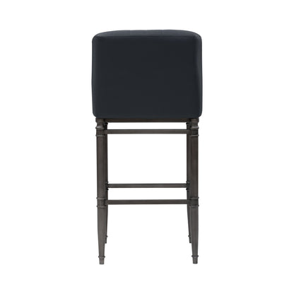 Marvin - Steel Frame Faux Leather Upholstered Bar Height Barstool