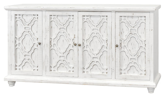 Calais - Curio With 4 Doors - Sierra White
