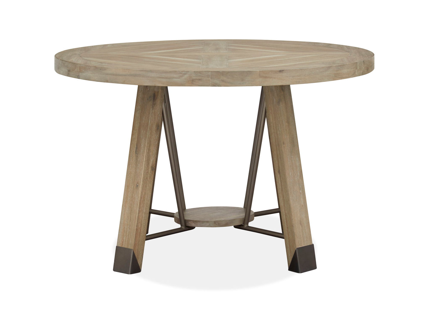 Ainsley - Round Dining Table - Cerused Khaki