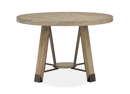 Ainsley - Round Dining Table - Cerused Khaki
