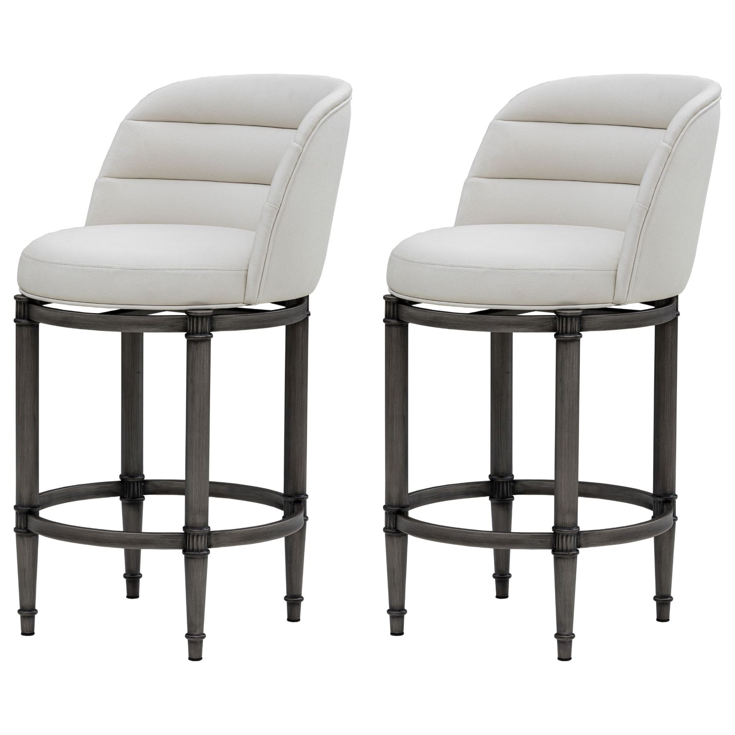 Eunice - Faux Leather Upholstered Swivel Counter Height Barstool