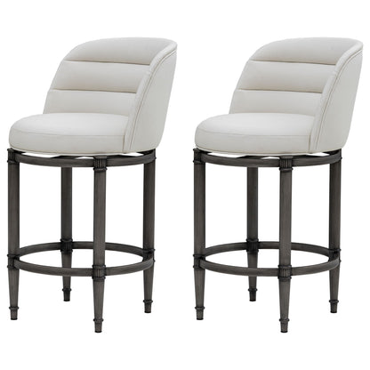 Eunice - Faux Leather Upholstered Swivel Counter Height Barstool