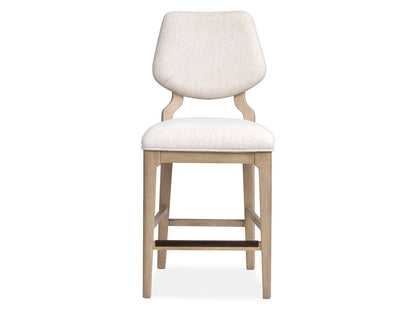 Sunset Cove - Counter Chair With Upholstered Seat and Back (Set of 2) - Sanibel Brown