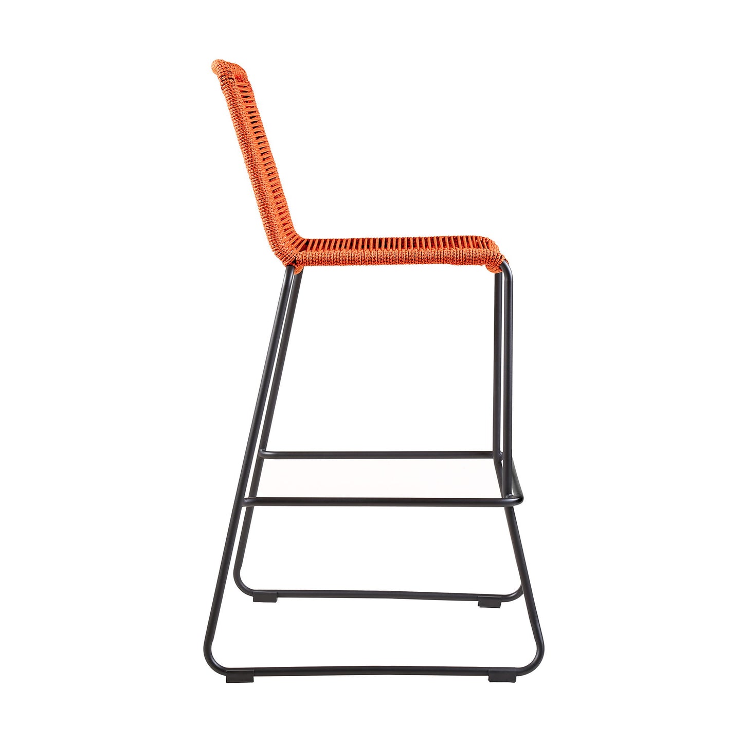 Shasta - 30" Outdoor Metal And Rope Stackable Barstool