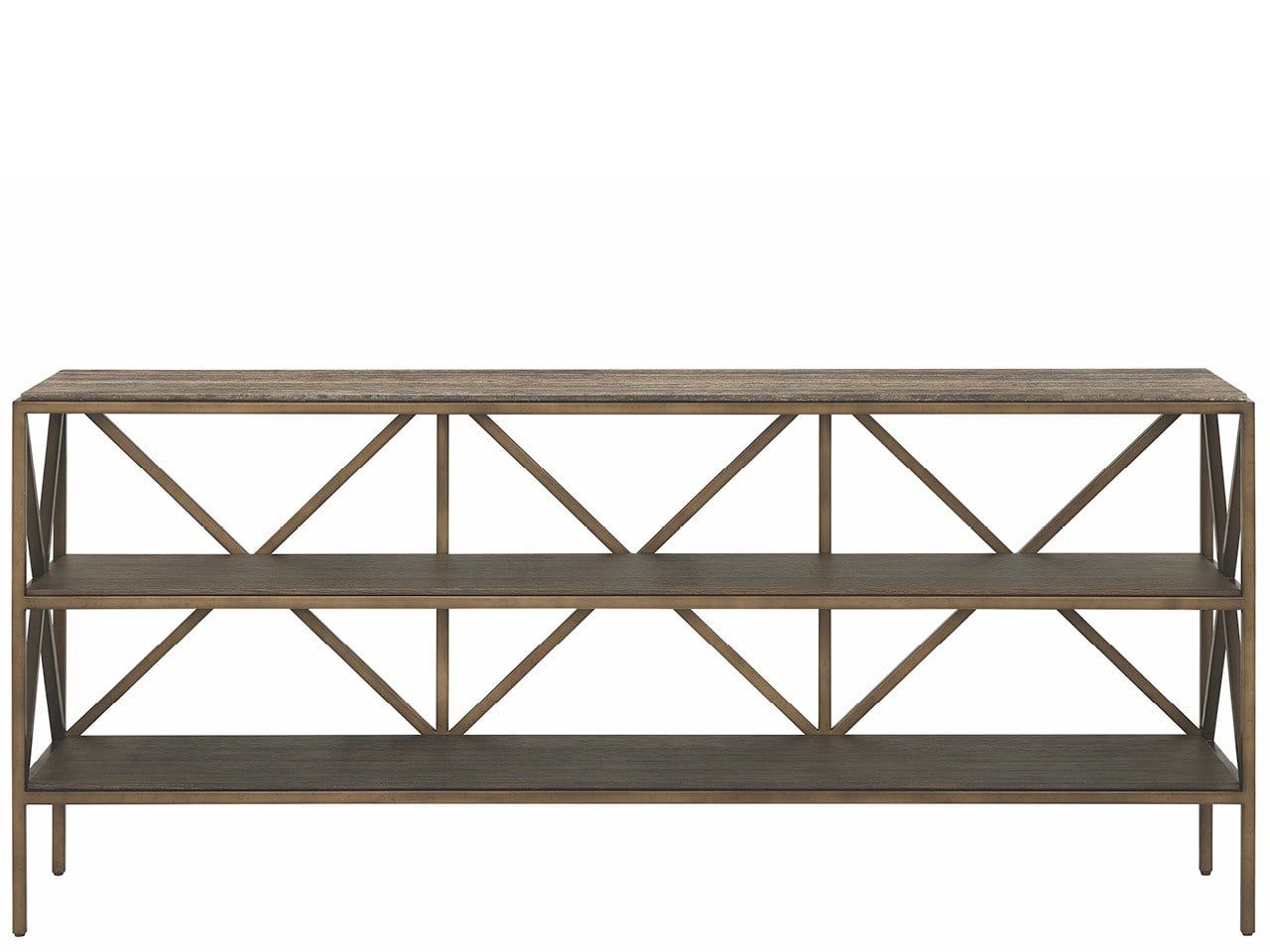 Montclair - Brindle Console - Light Brown / Dark Brown