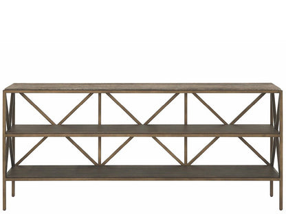 Montclair - Brindle Console - Light Brown / Dark Brown