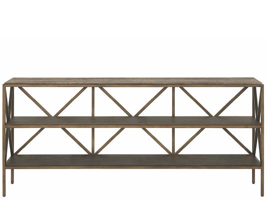 Montclair - Brindle Console - Light Brown / Dark Brown