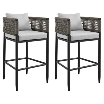 Alegria - Outdoor Patio Counter Height Bar Stool Set of 2